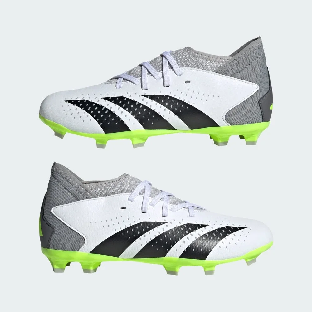 Adidas Predator Accuracy.3 IE9504 Kids 4 White Black FG Football Boots HTAT1580